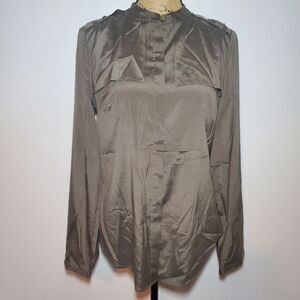 Ann Taylor Silk Button Down Blouse Size 10